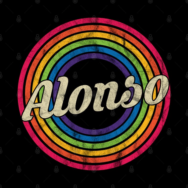 Alonso - Retro Rainbow Faded-Style by MaydenArt