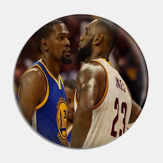 Kevin Durant vs Lebron James Vintage Pin by CAH BLUSUKAN