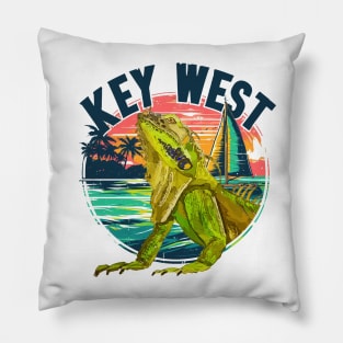 Key West Vibes with Green Iguana - WelshDesigns Pillow