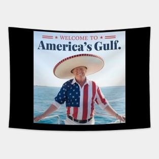 Trump America's Gulf Mexico President Trump Sombrero Tapestry