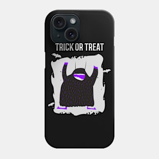 Trick or Treat Funny Fuzzy Monster Phone Case