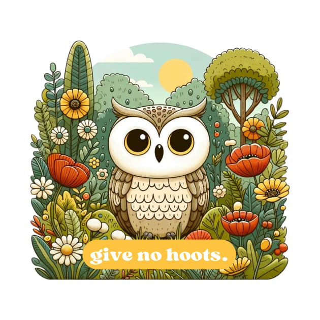 Give No Hoots - Carefree Owl in Bloom by High Vibe Girl Tribe