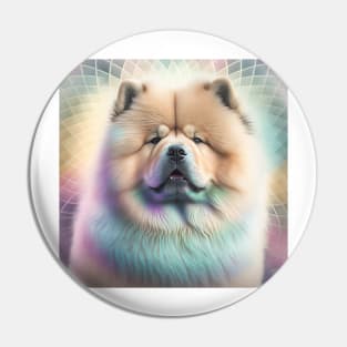 A Fractal Design of A Chow Chow Pin