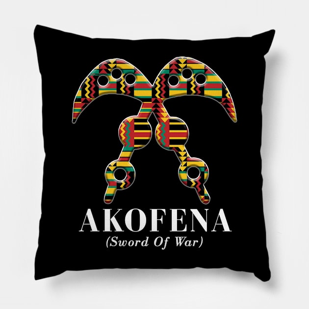 Akofena (Sword of War) Pillow by ArtisticFloetry