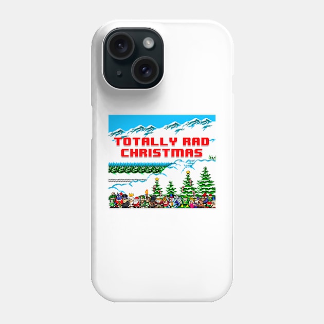 Totally Rad Christmas Character Pixels Phone Case by Totally Rad Christmas