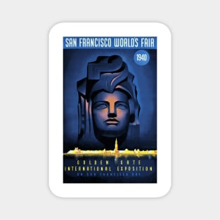 1940 San Francisco World's Fair Poster Design Magnet