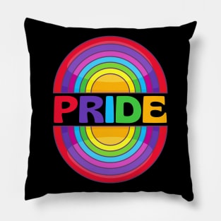 Retro Pride Rainbow Pillow