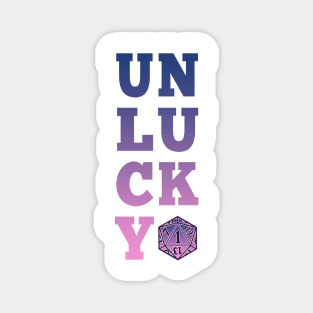 Unlucky dice - pink and blue Magnet
