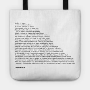 Umberto Eco Quotes Tote