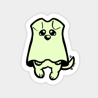 Little Ghost Dog (Won't say Boo) Magnet