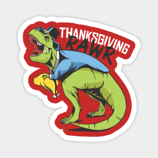 Thanksgiving Rawr Magnet