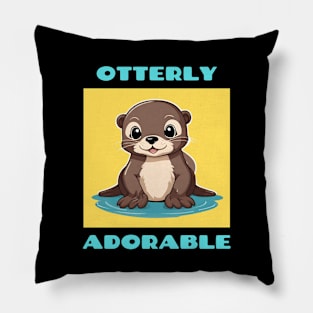 Otterly Adorable | Otter Pun Pillow