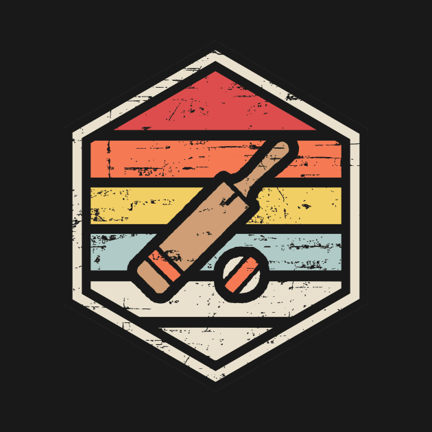 Retro Badge Cricket by rojakdesigns