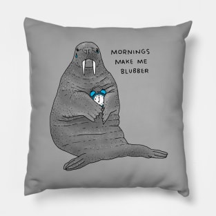 Sad Sleepy Walrus Pillow