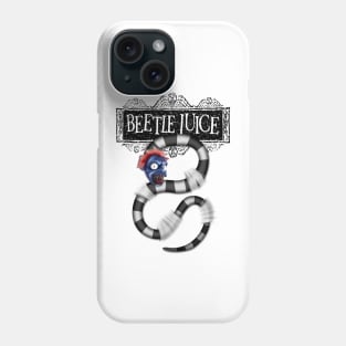 Digital painted work of art of Beetlejuice snake. Phone Case