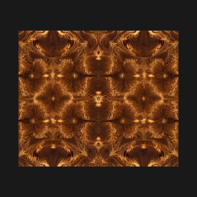 Dark Brown Aesthetic Abstract Fractal Pattern - Animal Fur Texture by BubbleMench