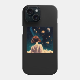 Space Gazing Girl- best selling Phone Case