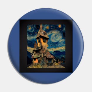 Starry Night Over The Burrow Pin