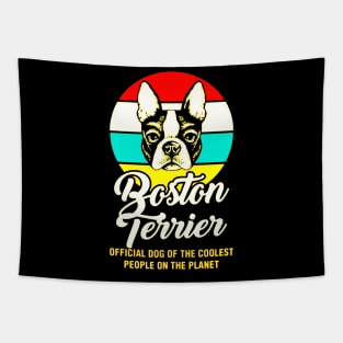 Funny Boston Terrier Vintage Retro Tapestry