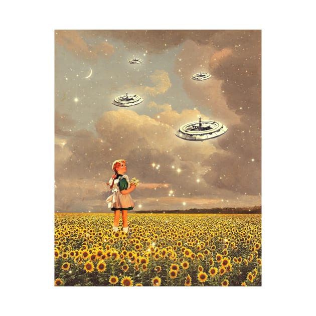 Over Sunflowers by CollageSoul