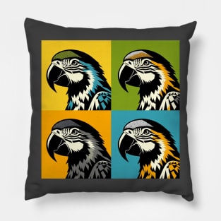 Pop Grey parrot Art - Cool Birds Pillow