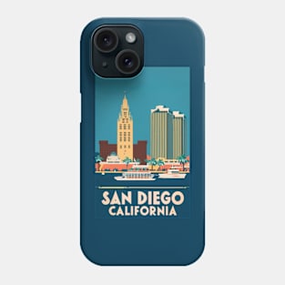 A Vintage Travel Art of San Diego - California - US Phone Case