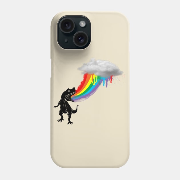 Rainbow Dinosaur Phone Case by MARK ASHKENAZI