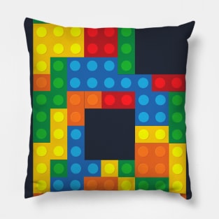 Sixth Birthday Building Blocks Pillow