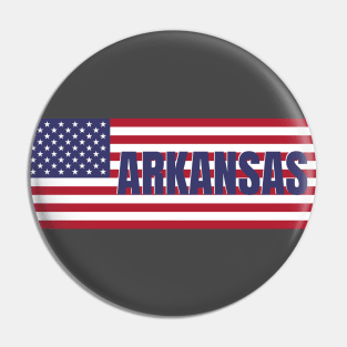 Arkansas State in American Flag Pin