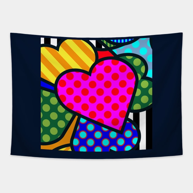 Square Lucky Heart Tapestry by Art-Frankenberg