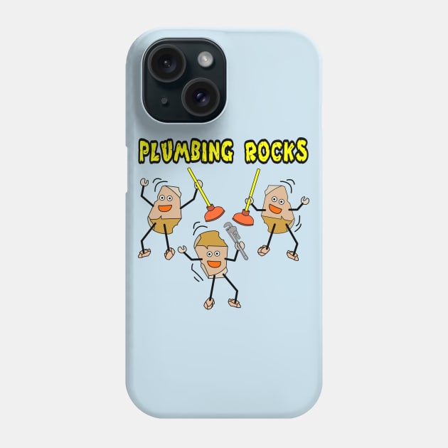 Plumbing Rocks Phone Case by Barthol Graphics