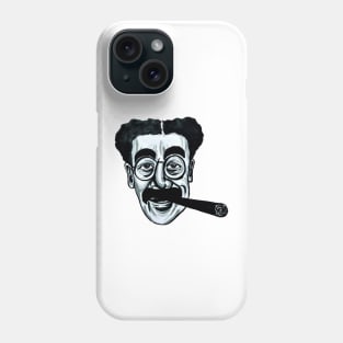 Groucho Marx Illustration with cigar Phone Case