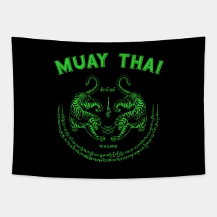 Muay Thai Tiger Sak Yant Tattoo Kickboxing Thailand Tapestry