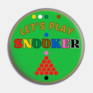 Lets Play Snooker Balls Snooker Lover 3 Pin