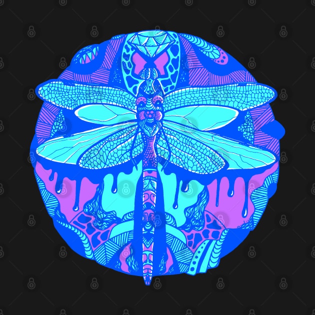 Blue Circle of the Dragonfly by kenallouis