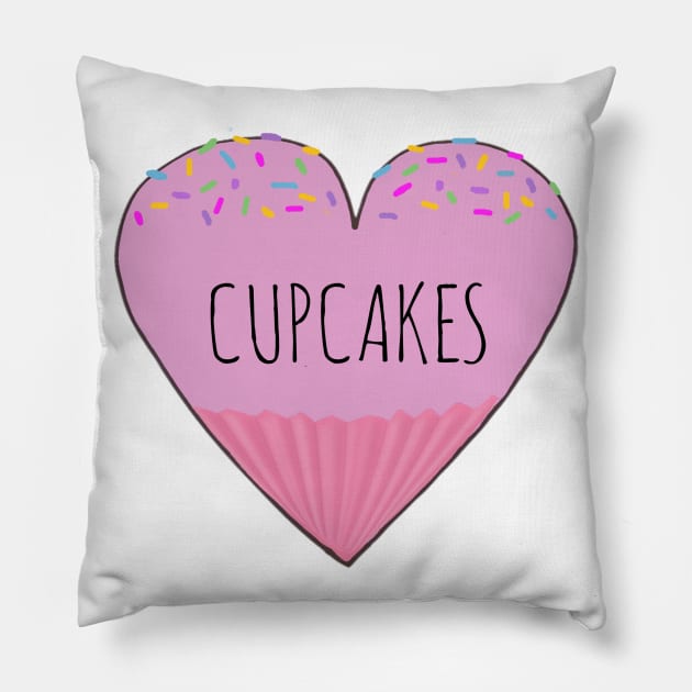 I LOVE CUPCAKES! Pillow by wanungara