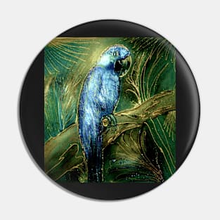 GREEN BLUE EXOTIC PARROT BOTANICAL PALM JUNGLE TROPICAL POSTER PRINT Pin