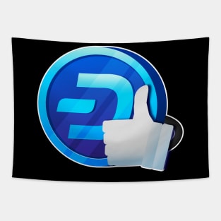 Dash Digital Cash - Dashy Thumbs Up Tapestry