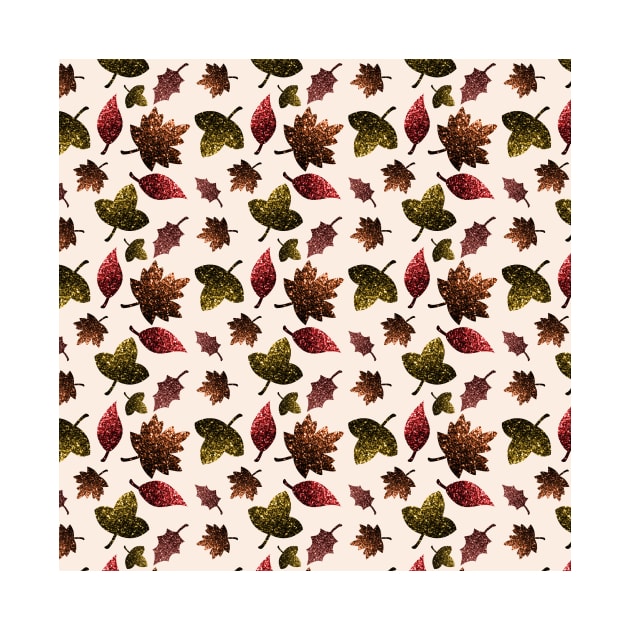 Sparkly leaves fall autumn sparkles pattern by PLdesign