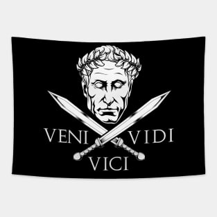 Caesar and Swords - Veni Vidi Vici Tapestry