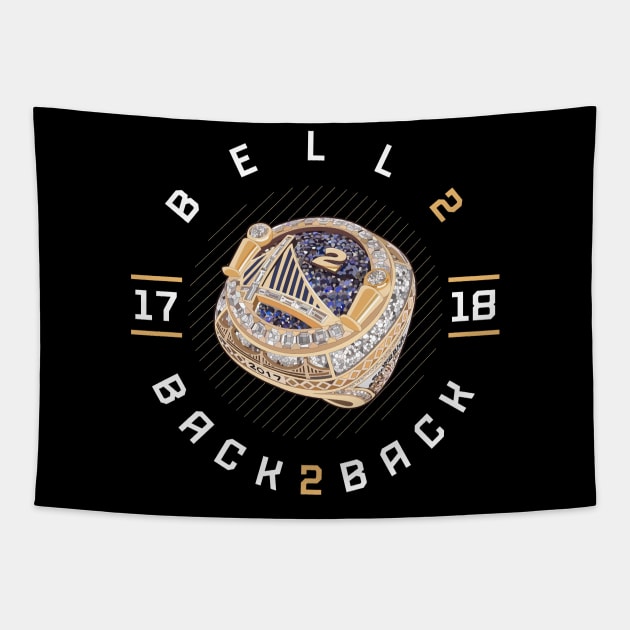 Jordan Bell 2 Back 2 Back Championship Ring 2017-18 Tapestry by teeleoshirts