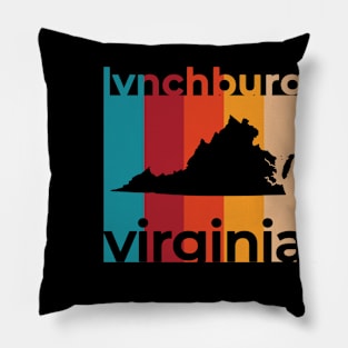 Lynchburg Virginia Retro Pillow