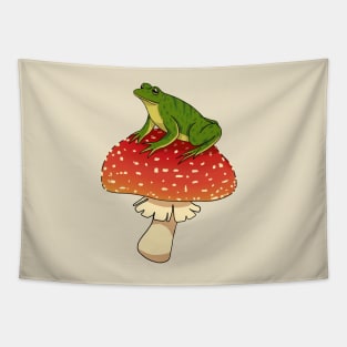 Frog on a shroom Tapestry