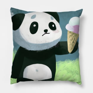 Panda with Ice Cream Pillow