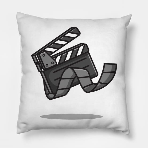 Clapper Board Pillow by fflat hds
