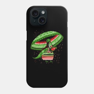 Vintage Mexican Folk Art Dinosaur Illustration - Colorful and Unique Design Phone Case