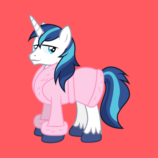 Shining Armor in a bathrobe by CloudyGlow