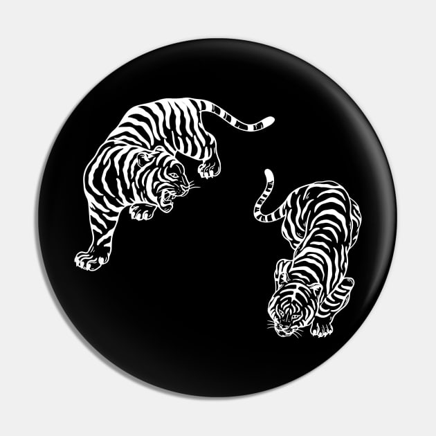 Fighting Tigers Year of the Tiger Pin by uncommontee