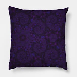 Purple Goth Abstract Flowers Pillow