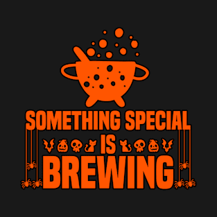 Halloween costume Something Special is Brewing Pregnant Pumpkin T-Shirt